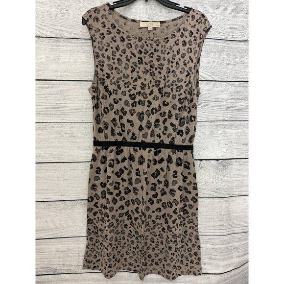 Loft Leopard Print Sleeveless Dress MP - Picture 1 of 1
